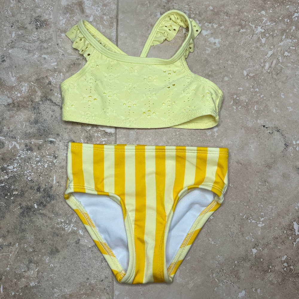 Cat & Jack Yellow Striped Bikini Bottoms